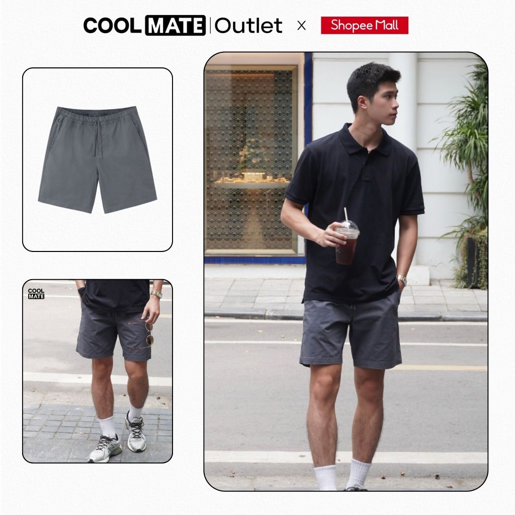 Quần Short Nam Coolmate Chino nam 7inch Co giãn, Chống nhăn, Thoáng khí