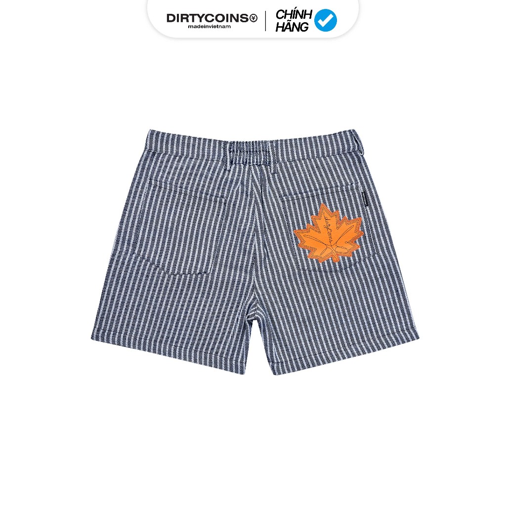 Quần Ngắn DirtyCoins Striped Maple Leaf Grey