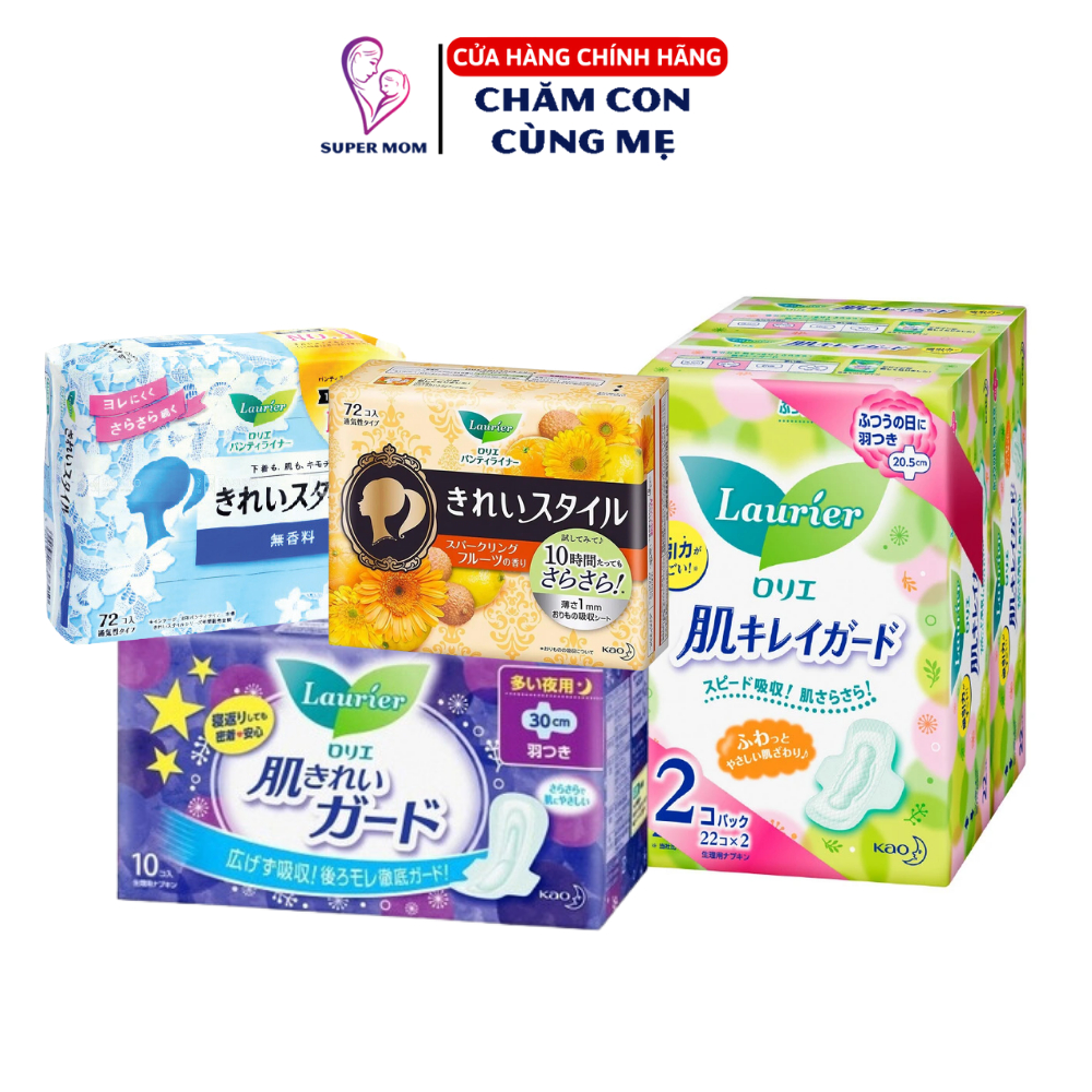 Băng Vệ Sinh KAO Laurier Nhật Bản BVS Mỏng Nhẹ Đêm Ngày Đủ Loại