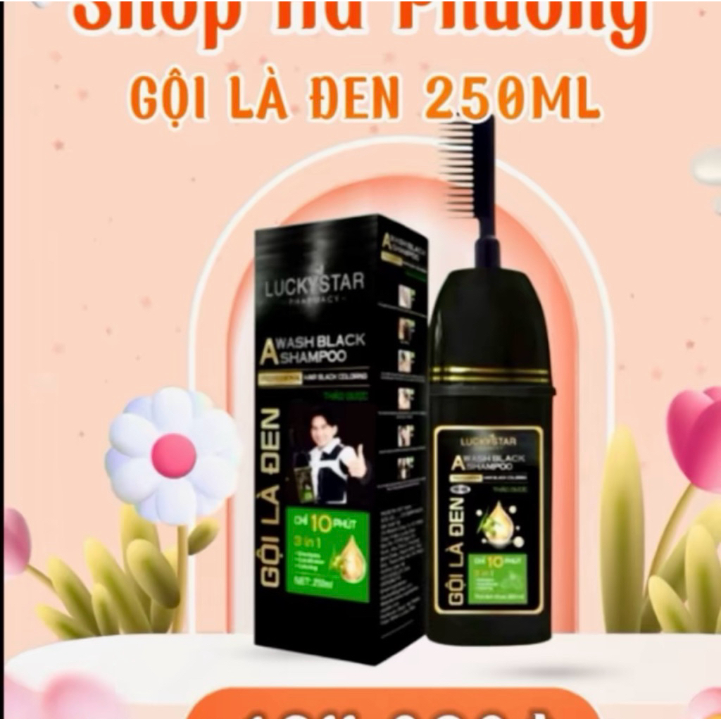 Star Shop Dầu Gội Phủ Bạc Gội Là Đen & Nâu Thảo DƯỢc LUCKY STAR - Tiện Lợi , Đối Màu Tóc
