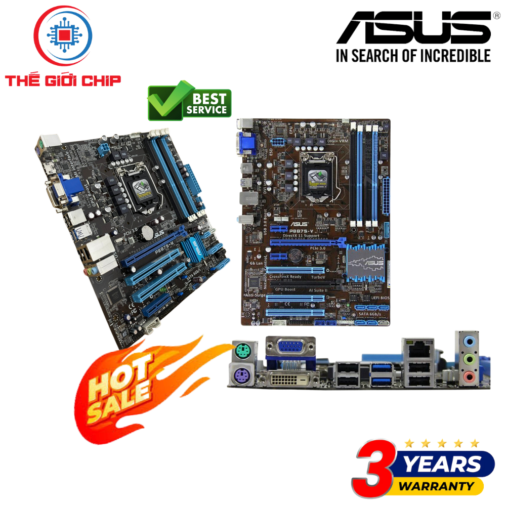 Mainboard  Asus P8B75-V * P8B75-M LGA 1155 I Bảo hành 36 Tháng