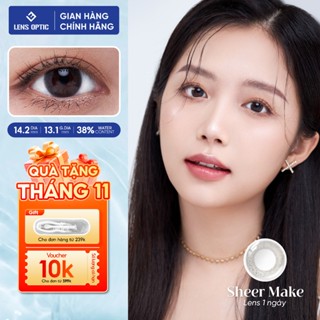  Kính áp tròng 1 ngày màu Sheer Make SEED Eye Coffret lens 1 Day cho mắt cận chính hãng Lens Optic 