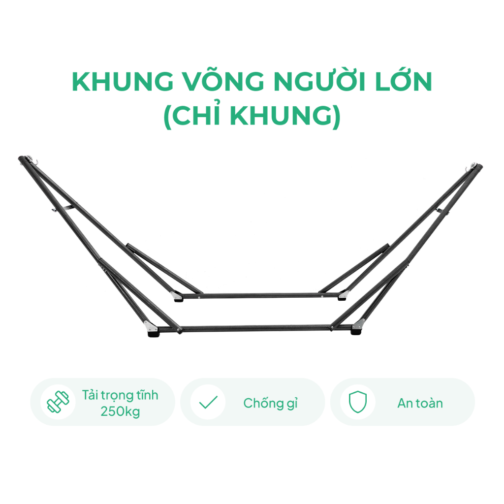 Khung giá võng thép sơn tĩnh điện Lâm Tùng phi 32 bền bỉ chưa bao gồm lưới võng