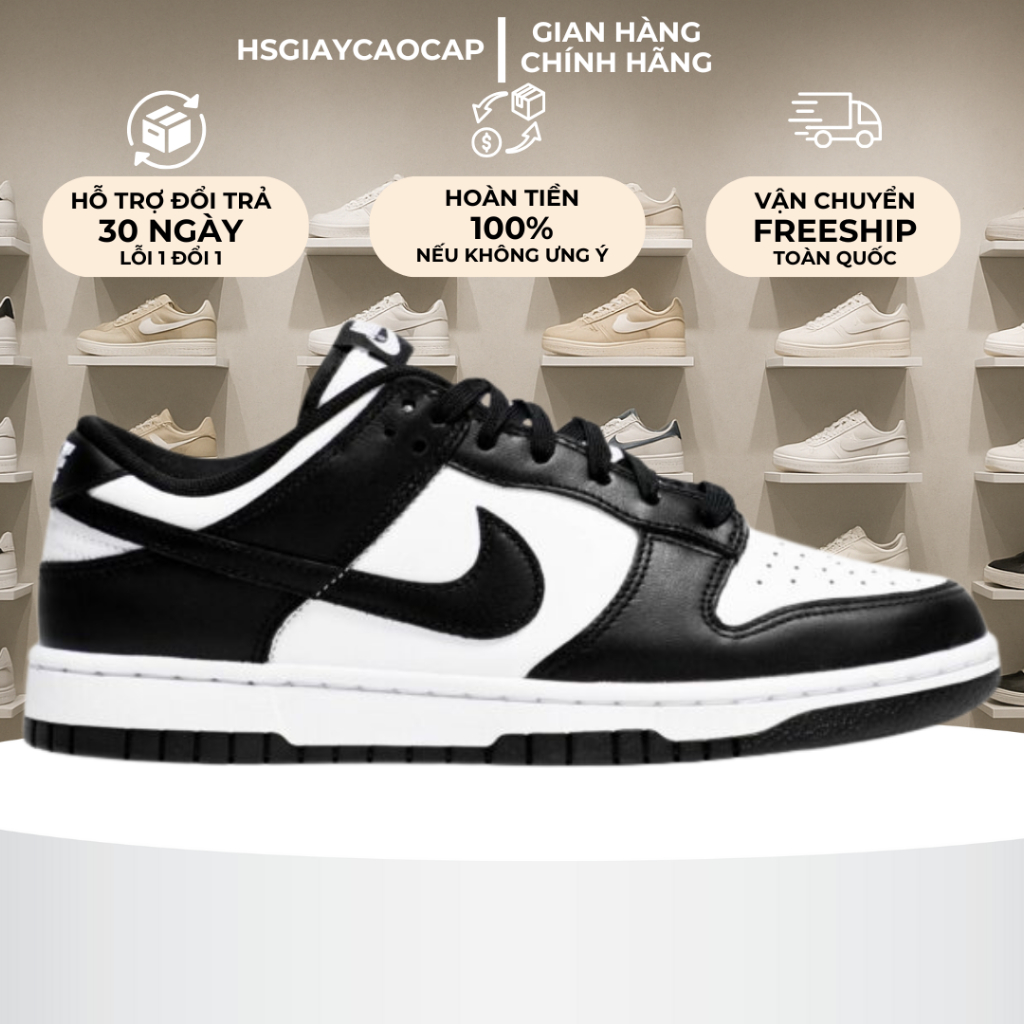 [ Best Quality ] Giày SB Dunk Low Đen Trắng Full Box, Hàng Chuẩn Best Quality
