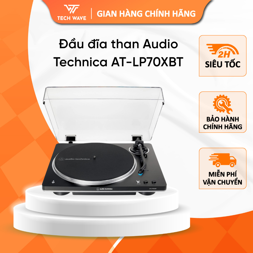 Đầu Đĩa Than Audio Technica AT-LP70XBT Chính Hãng – Mâm Đĩa Than Tự Động Bluetooth Chuẩn HiRes, Tech