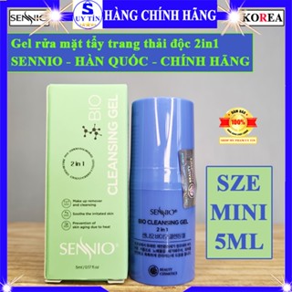  Sữa rửa mặt sennio hàn quốc mini màu xanh gel tẩy trang thải độc detox da 2in1 tạo bọt 2 trong 1 5ml 