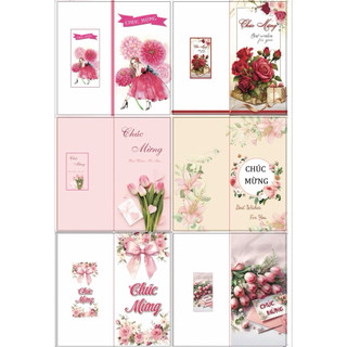 [Combo 100 cái] Thiệp chúc mừng kèm phong bì mẫu ngẫu nhiên mừng các ngày lễ 20/10, 20/11, 14/2, 8/3,…