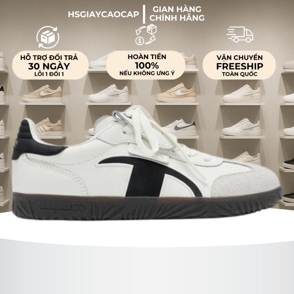 [ Best Quality ] Giày Champion Essentials Champ T-Trainer Cream/Black Full Box, Hàng Chuẩn Best Quality