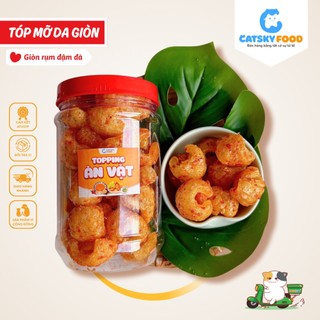  Tóp Mỡ Rim Mắm Tỏi CATSKY FOOD Sốt Mắm Chiên Giòn Ăn Kèm Bánh Tráng Phơi Sương đồ ăn vặt tiện lợi 