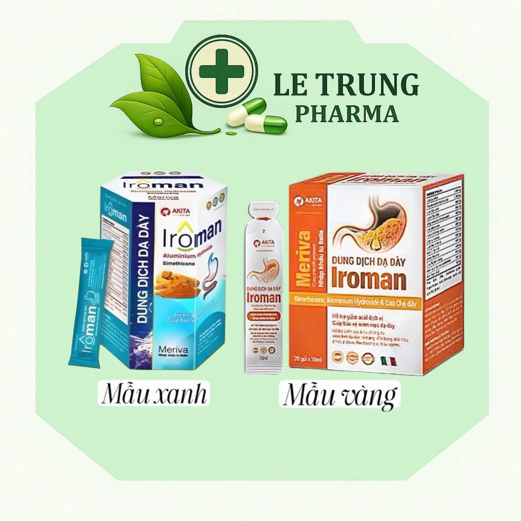 [ CHÍNH HÃNG ] [ Mẫu mới] Dung dịch dạ dày Iroman Akita hộp 20 gói x 10ml