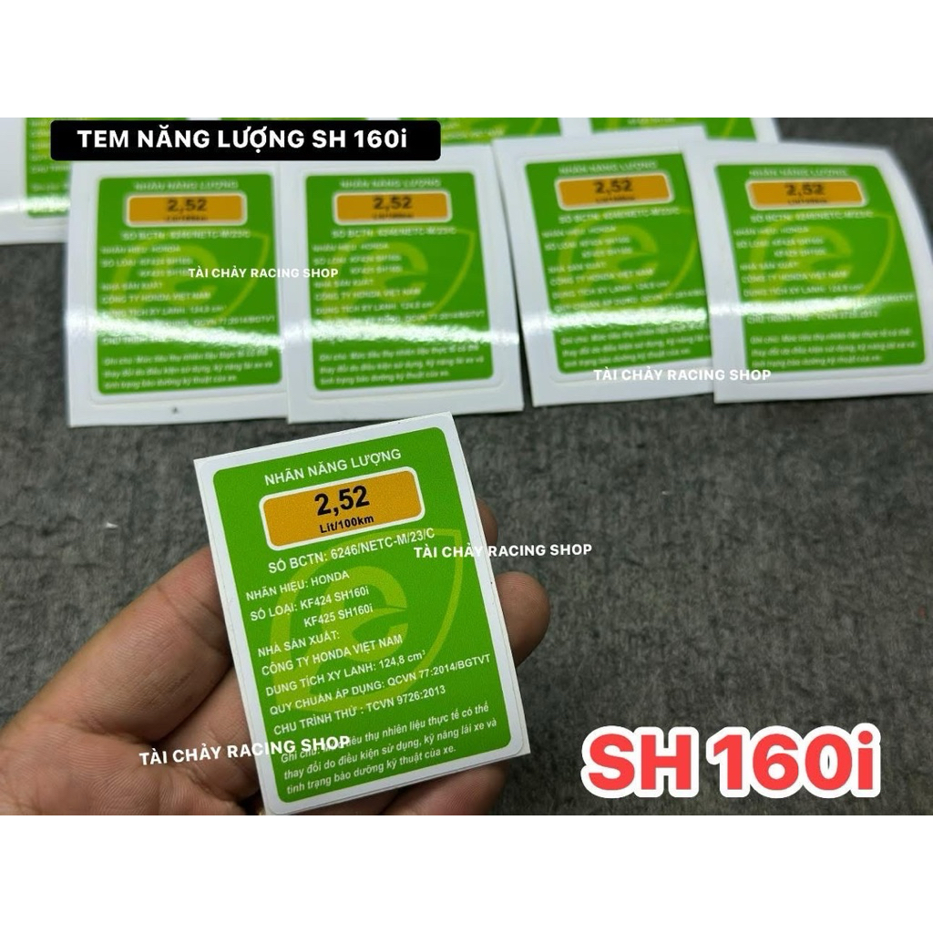 [ 1 TEM ] TEM NĂNG LƯƠNG DÁN SH 160i