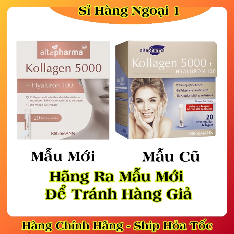[DATE MỚI] Kollagen Hyaluron Altapharma 5000+ Dạng Nước Dưỡng Da ,Chống Lão Hoá, Tóc Chắc Khỏe 20 Ốn