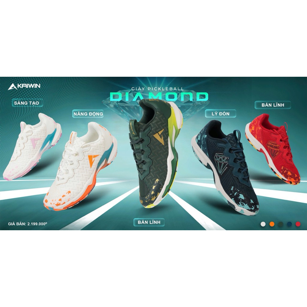 Giày pickleball DIAMOND chính hãng công ty Kaiwin