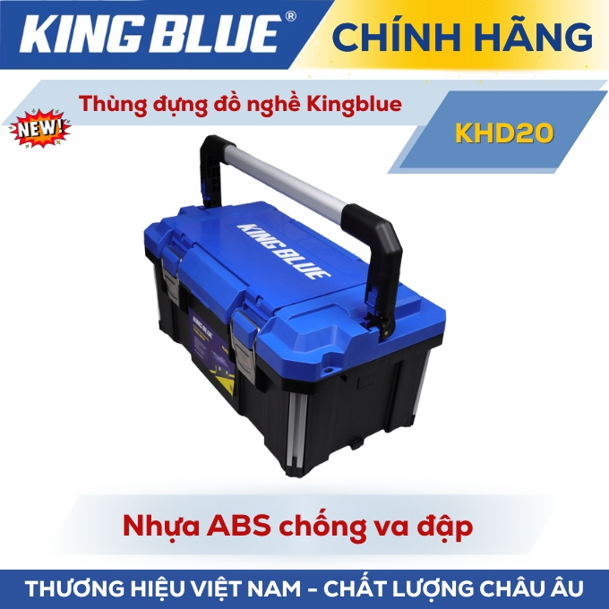 Thùng đựng đồ nghề Kingblue KHD20 sử dụng nhựa ABS chống va đập,độ bền cao có thể kết nối nhiều thùn