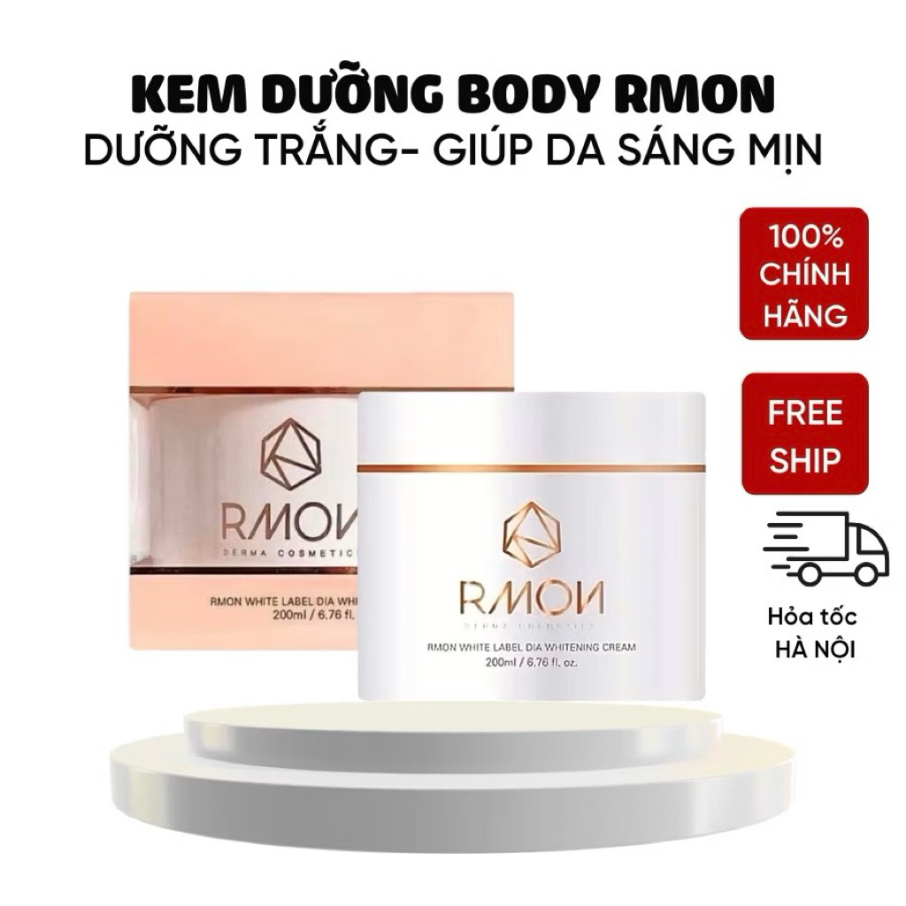 Kem Dưỡng Trắng Da Rmon White Label Dia Whitening Cream 200ml hạn 2028 kem body rmon (Quà tặng) IS1