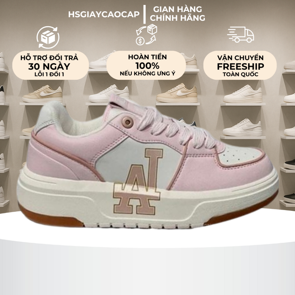 [ Giày Best Quality ] Giày MLB Chunky Liner Basic Los Angeles Dodgers Pink full box, hàng chuẩn best