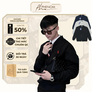  Áo khoác Bomber Ralph Lauren Thêu Ngựa - Áo Khoác Vải Nỉ Chân Cua Dày Dặn Thanh Lịch - PHENOM 