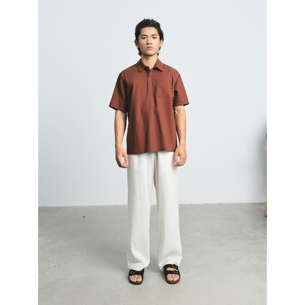 Quần Dài Nam AMM Linen Dáng Suông Phối Cạp Chun Phong Cách ME-BP25W-CAS003