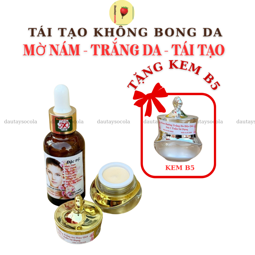 [Tặng Kem B5] Bộ Kem Face Tái Tạo SPA Dưỡng Sau Peel, Dưỡng Trắng Phục Hồi Da