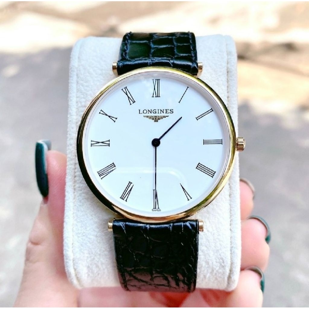 đồng hồ nam LONGINES máy thụy chạy pin. siêu mỏng. kính saphire. chống nước. dây Da bền Bỉ sang trọn