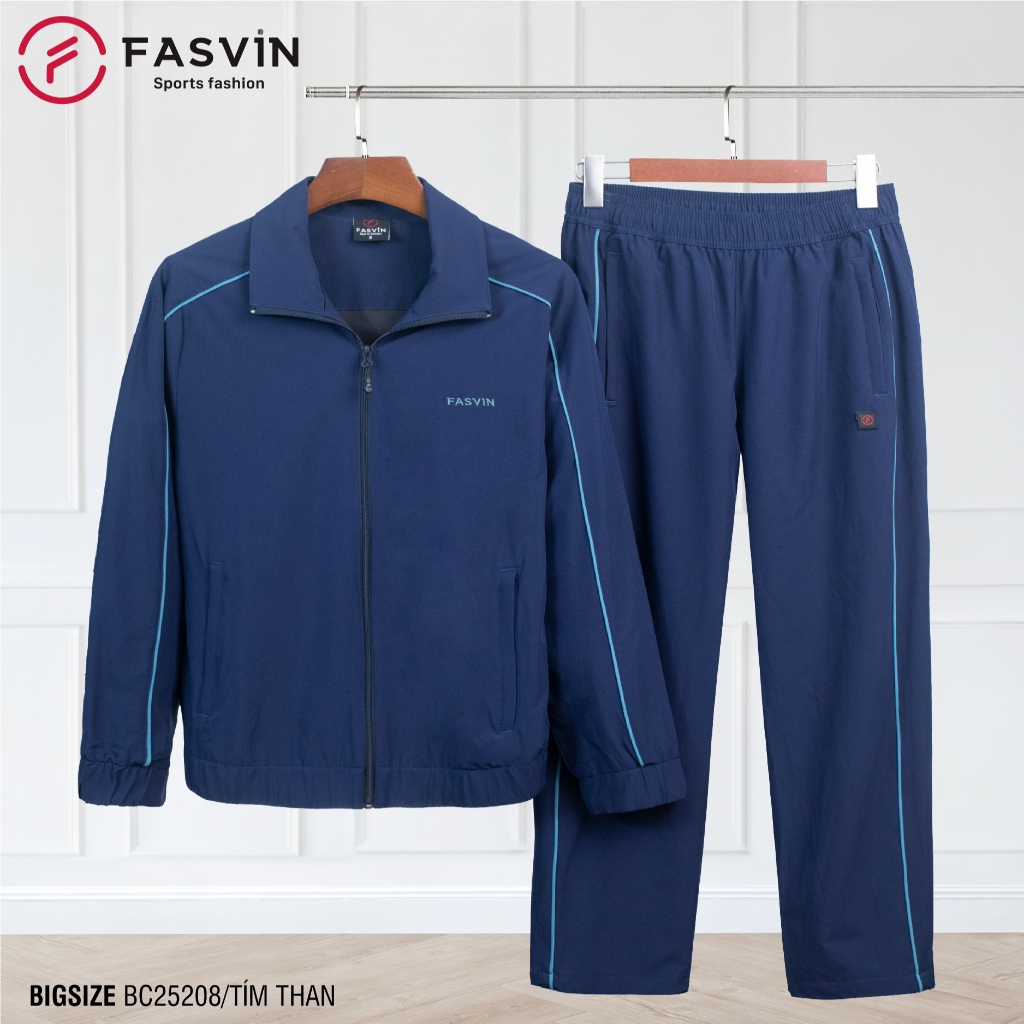 Bộ Quần Áo Gió Nam BIG SIZE FASVIN BC25208.HN Vải Gió Chun 02 Lớp Lót Vải Thun Mềm Mại Ám Áp