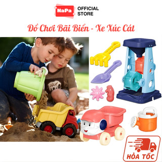 Đồ Chơi Xúc Cát Đi Biển Cho Bé, Bộ Xô & Xe Xúc Cát Hình Sinh Vật Biển, Đồ Chơi Giáo Dục Phát Triển