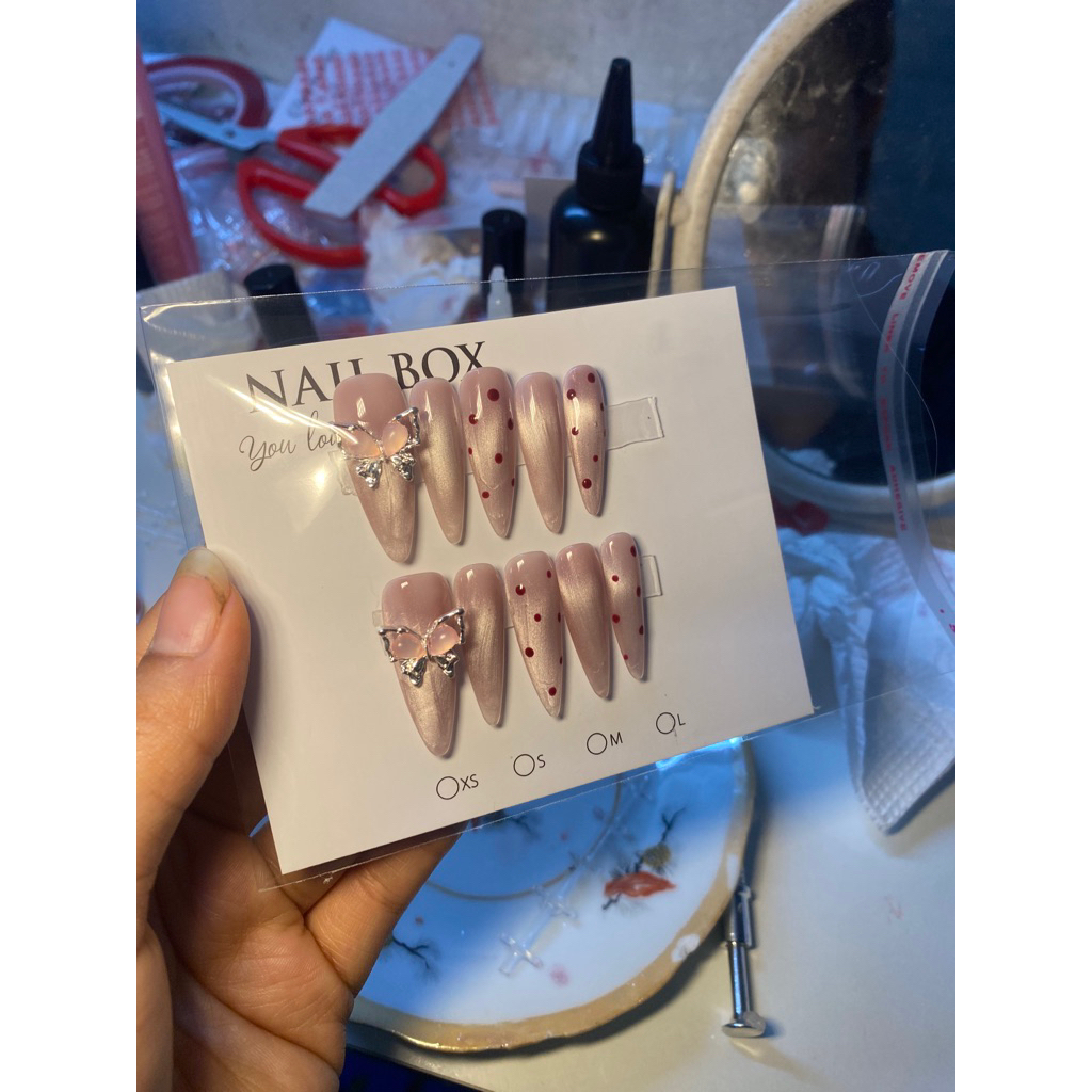 nail box mắt mèo , nail box thiết kế , nail box hà nội ( nhọn )