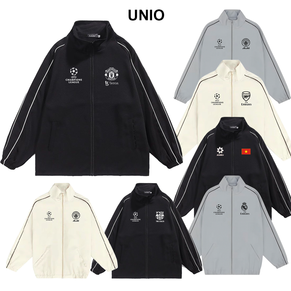 Áo khoác gió clb bóng đá các clb M<<<U<<<, M>>>>C, li..ve...khoác dù 2 lớp chống nước, cản gió, cản bụi