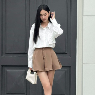  Quần Short JOVEN Damist Quần Short Nữ Kaki Hàn 2 Ly Ống Xòe – Thời Trang Trẻ Trung Thanh Lịch 
