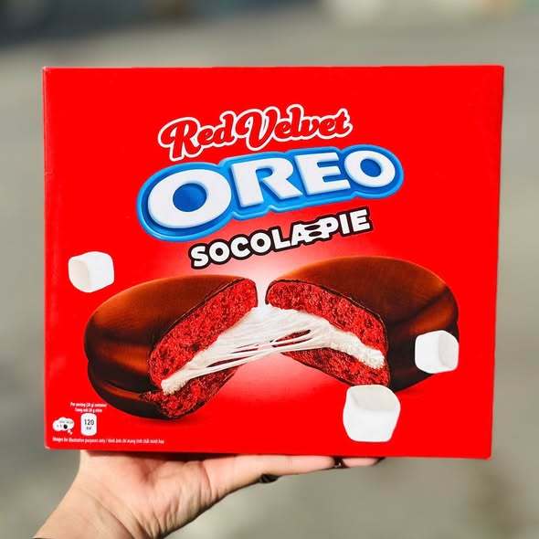 [Q.3] Bánh Socola Oreo Pie Phiên Bản Red Velvet Hộp 336g(12gói) bánh oreo red velevet
