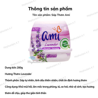 Sáp Thơm Phòng Ami Hương Lavender 200gr