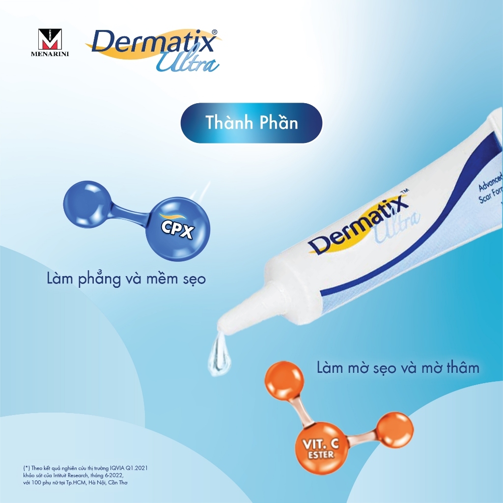 Gel mờ sẹo Dermatix Ultra 15g làm phẳng mềm sẹo lồi, sẹo thâm, sẹo sau phẫu thuật | BigBuy360 - bigbuy360.vn
