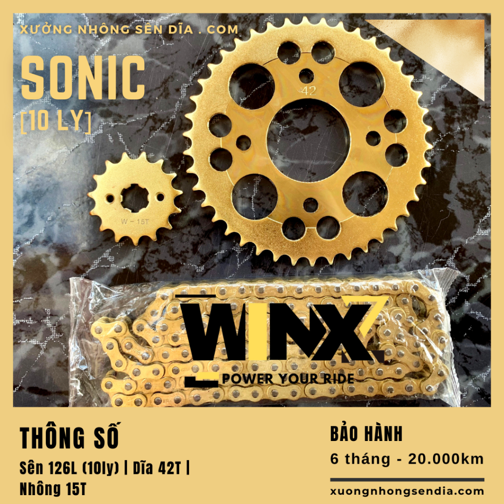NHÔNG SÊN DĨA SONIC VÀNG