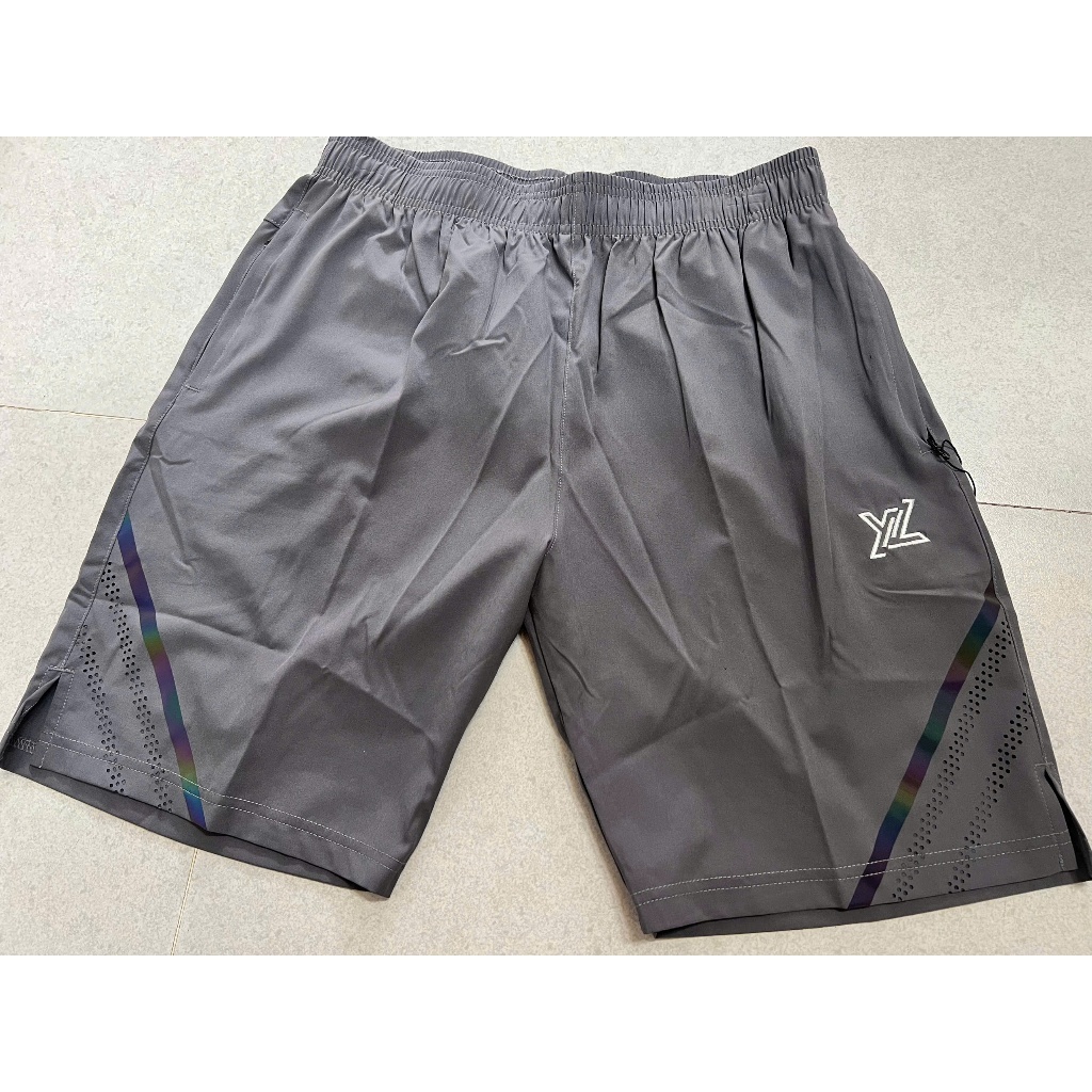 uần đùi dù nam yolo đục lỗ vạch chéo PQ Chất Dù Gió Nhẹ Tập Gym Chạy Bộ Logo YL Thoải Mái Vận Động