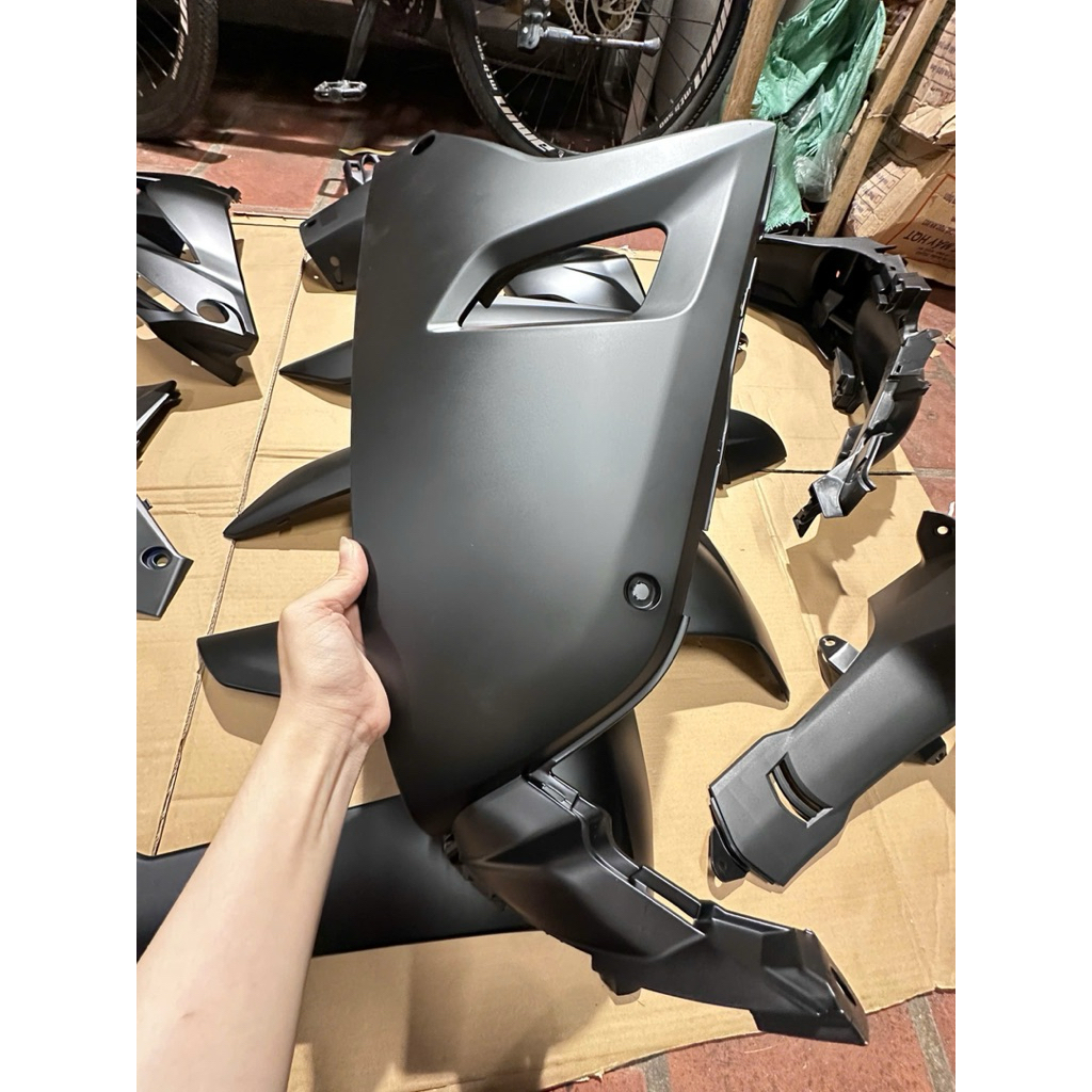 Nhựa yến trong trái xe wave alpha 110 k89 mài đen mờ ( đen nhám) hàng dày dặn cao cấp