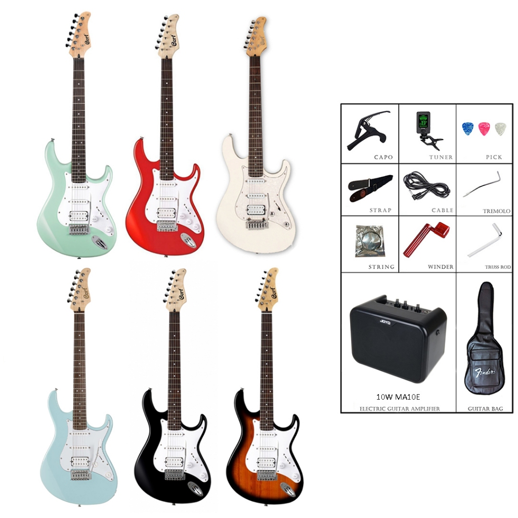 Combo Đàn Guitar Điện Cort G110 Stratocaster HSS Made In Indonesia Joyo MA10E