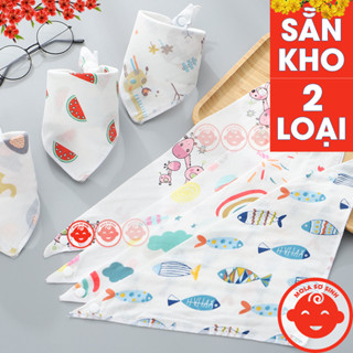 Yếm tam giác xô quàng cổ kèm cúc bấm 2 đầu tiện lợi cho bé Y27