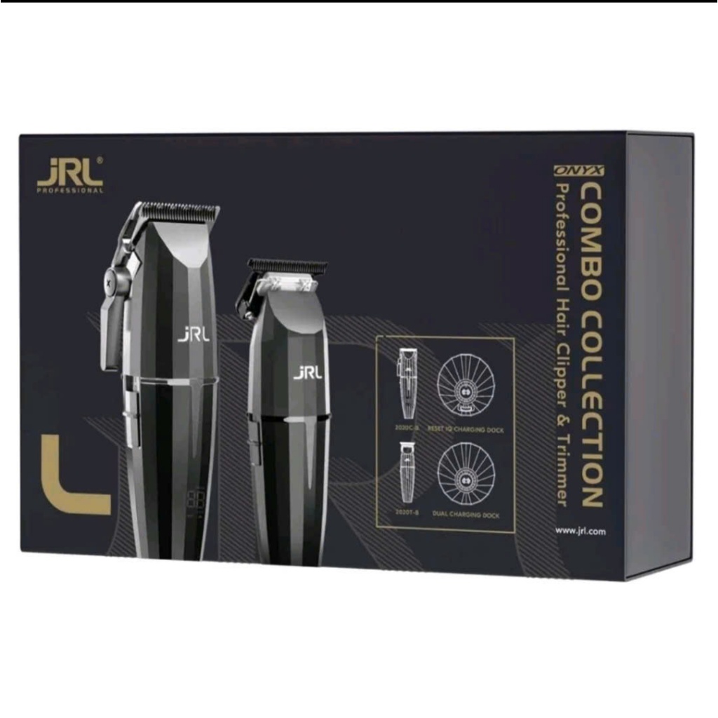 JRL Combo Tông Đơ Cắt Tóc Jrl ONYX Đen - Bộ Máy Cắt Tóc & Tạo Kiểu Chuyên Nghiệp