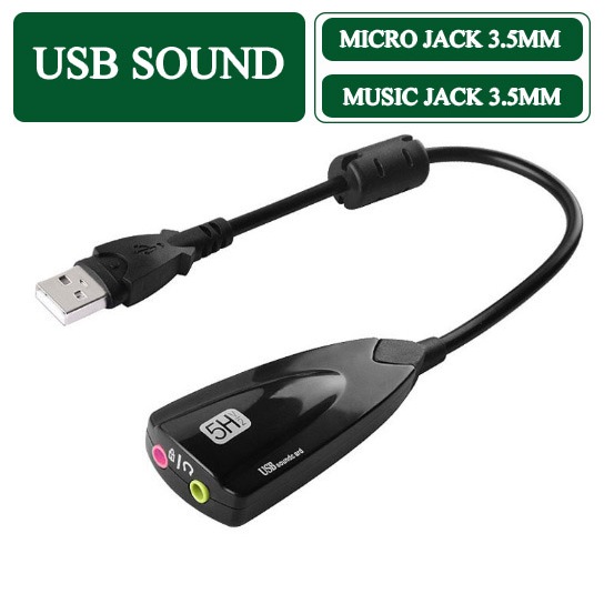 USB Sound Card (USB Sound Adapter) - Bộ chuyển âm thanh và micro cổng 3.5mm từ USB