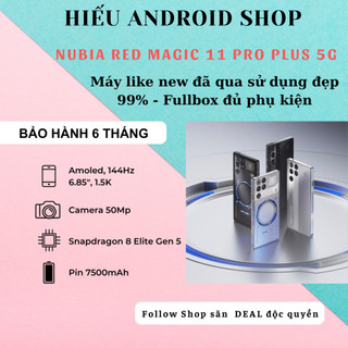 Điện thoại Nubia Red Magic 11 Pro Plus  16+512GB  Like New  Chip Snap 8 Elite Gen 5 - Pin 7500MAh  