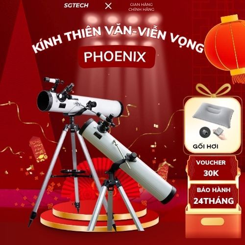 Kính Thiên Văn Phoenix 76700 - Kính Viễn Vọng Ngắm Sao Độ Nét Cao, Kính Khúc Xạ Với Độ Nét Hoàn Hảo