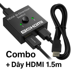 HDMI Bi-Direction Switch 2 Chiều + Dây HDMI 1.5m | Bộ Chia/Tách HDMI 4K | Có Bán Lẻ Cá