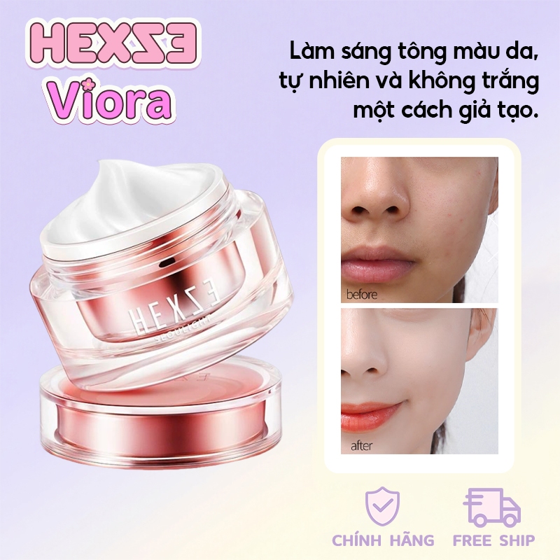 HEXZE Kem nâng tông kem lót, kem che khuyết điểm và kem làm sáng da dành cho người lười 50g