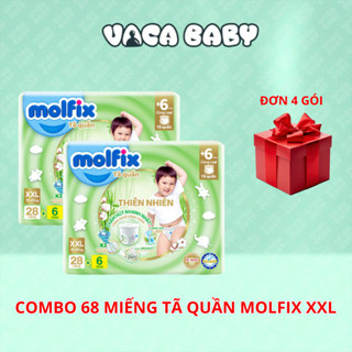   COMBO GÓI LỚN TIẾT KIỆM  Tã Quần Molfix thiên nhiên size M92  L84  XL76  XXL68 miếng 