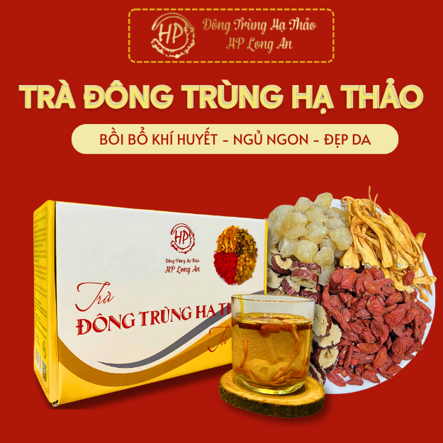 Trà Đông Trùng Hạ Thảo Tứ Vị HP Long An 30 Gói – Thảo Mộc, Thanh Nhiệt, Tăng Đề Kháng, Dễ Ngủ
