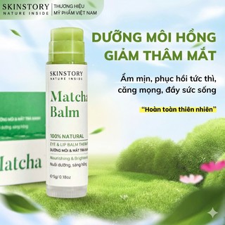  Son dưỡng hồng môi thiên nhiên Matcha Balm dưỡng hồng môi và phục hồi  5gr Skinstory Việt Nam 