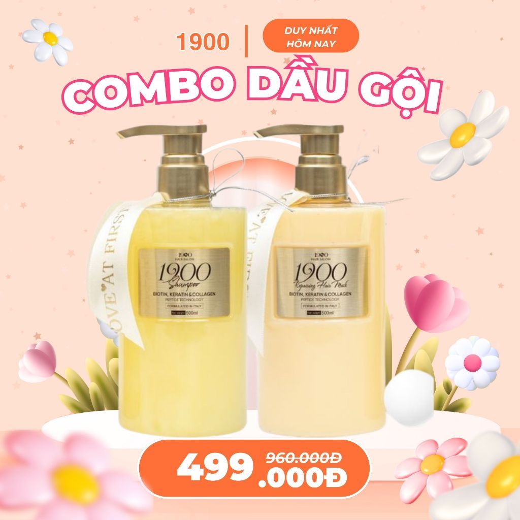 cặp dầu gội và ủ hair salon 1900