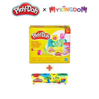 Đồ Chơi Combo Bộ Khuôn Làm Hoa Tulip Thần Kỳ Và Bột Nặn 4 Màu Mini PLAYDOH CBG2478/G2476-23241
