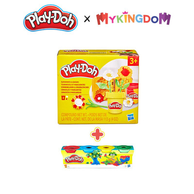 Đồ Chơi Combo Bộ Khuôn Làm Hoa Mặt Trời Và Bột Nặn 4 Màu Mini PLAYDOH CBG2479/G2476-23241