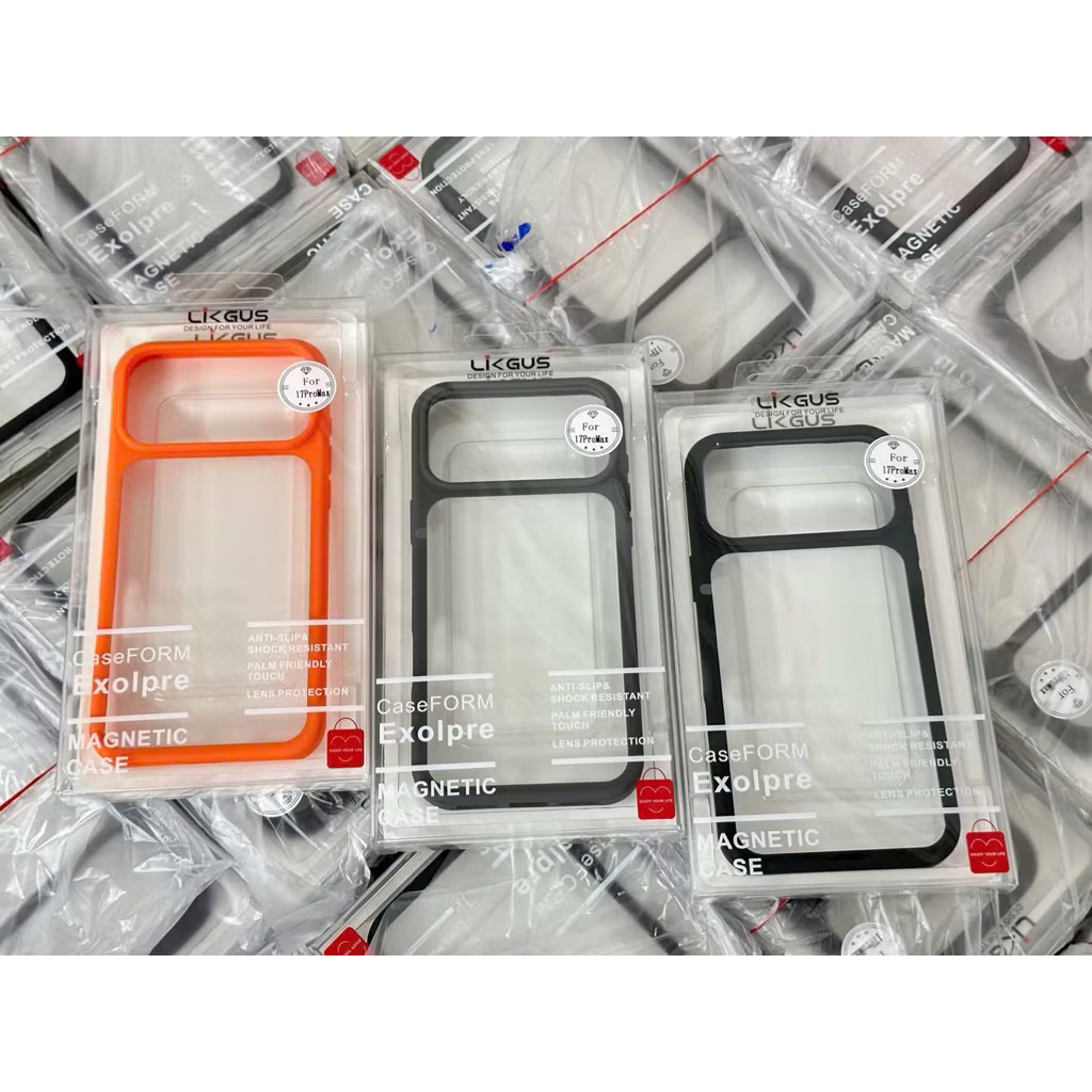 Ốp Likgus JAMES lưng trong viền màu dành cho ip 17 /ip 17 Pro/ ip 17 Air/ ip17 pro max